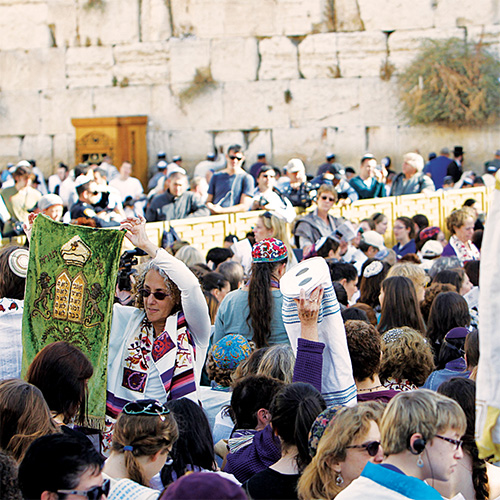A service at the Kotel (Western Wall)