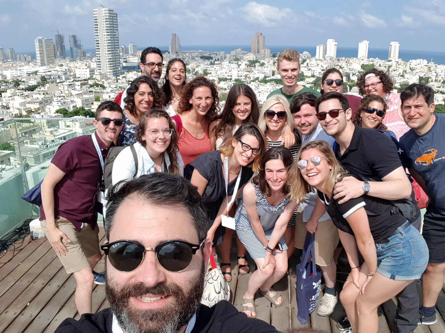 Naomi Chazan Fellowship participants with NIF's Israel director Mickey Gitzin in Tel Aviv